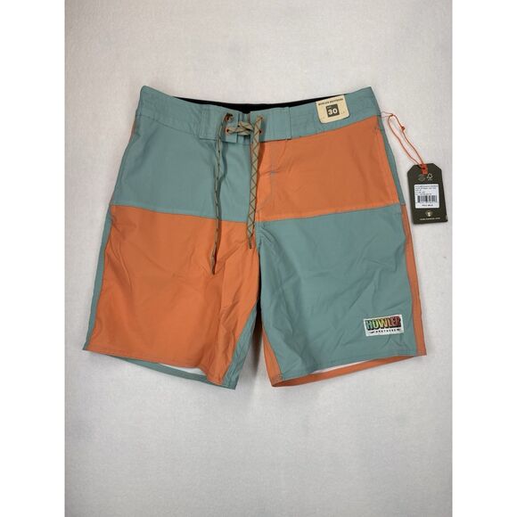 Howler Brothers Men’s Buchannon Boardshorts Aqua / Coral Size 30 NWT - Picture 1 of 6